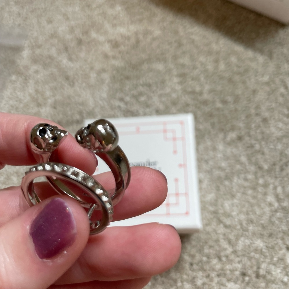 Alexander Mcqueen Double Skull Double Stack Ring - image 6